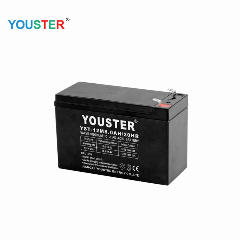 Youster -Wartung mit hoher Kapazität Free12v8.0AH Versiegelte Solarbatterie USP -Blei -Säure -Batterie